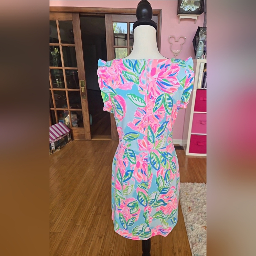Lilly Pulitzer Carmelisa Multi Totally Blossom Shift Sleeveless Dress - Picture 3 of 4